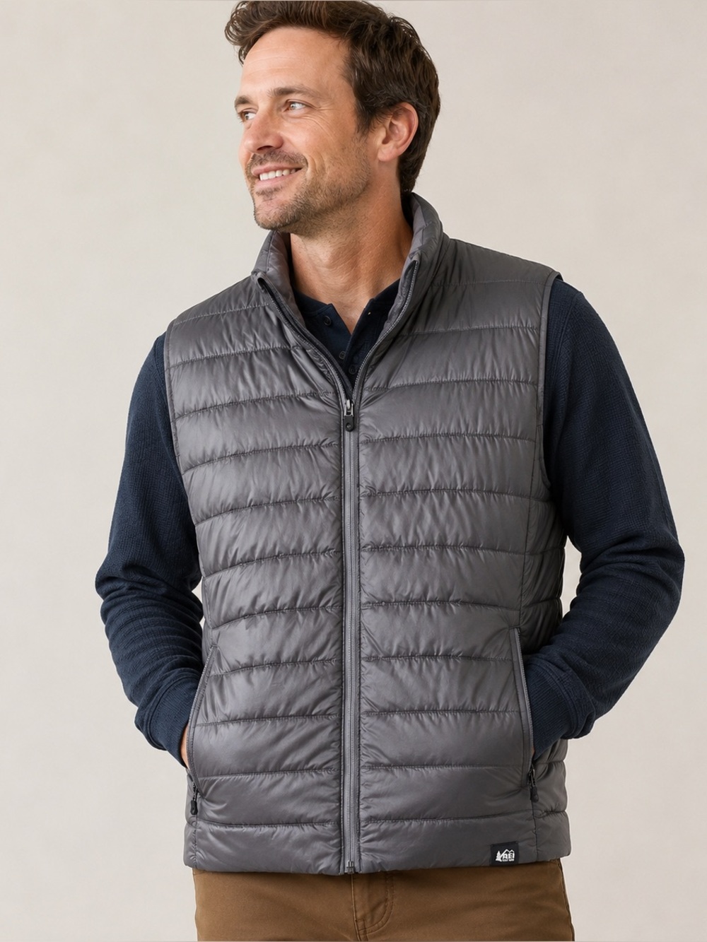 REI CO-OP Men's Down Vest‎ Gray